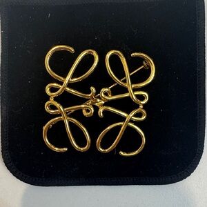Gold Logo Brooch
